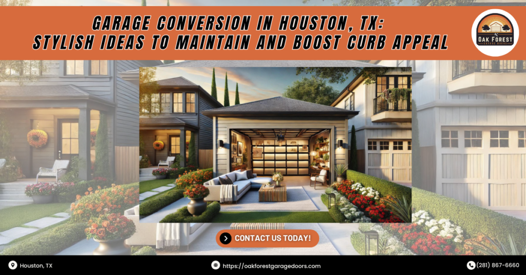 Garage Conversion in Houston, TX: Stylish Ideas to Maintain and Boost Curb Appeal 5 Oak Forest Garage Doors 1