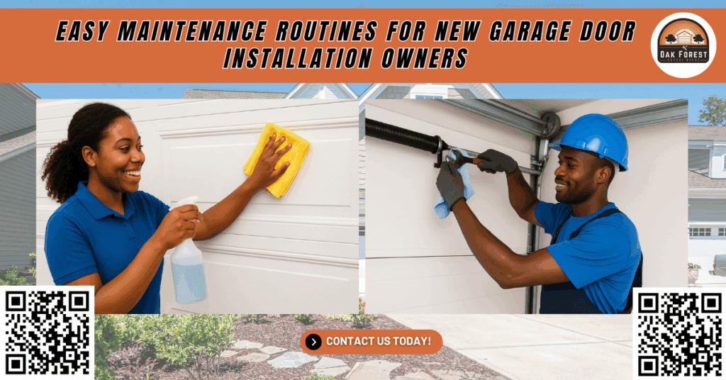Easy Maintenance Routines for New Garage Door Installation Owners - Oak Forest Garage Doors
