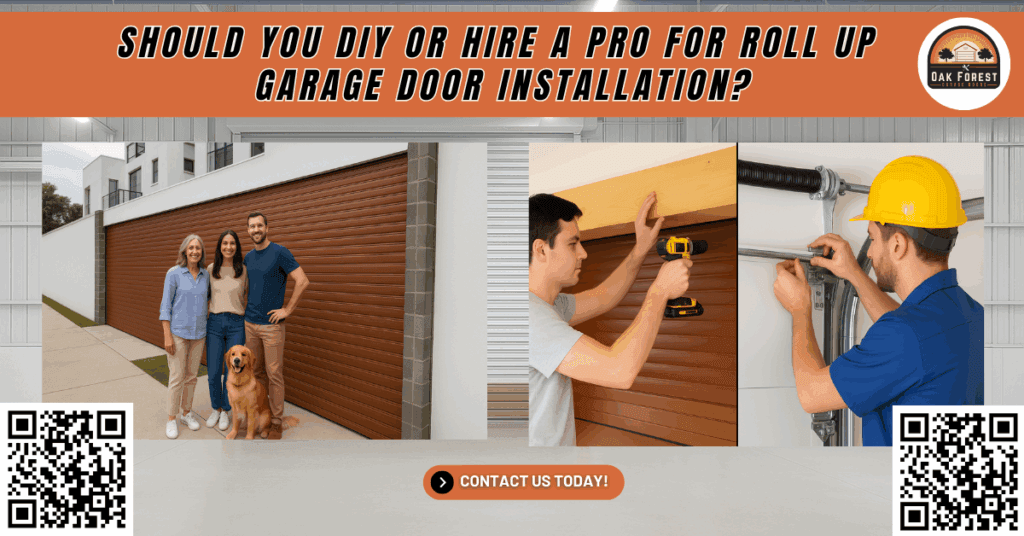 Should You DIY or Hire a Pro for Roll-Up Garage Door Installation? - Oak Forest Garage Doors