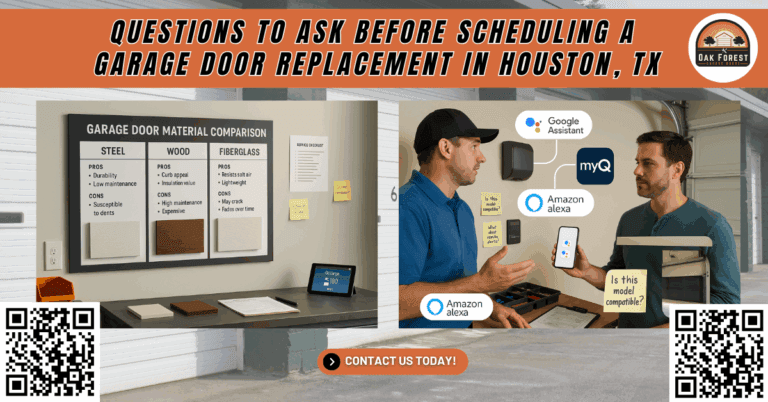 Questions to Ask Before Scheduling a Garage Door Replacement in Houston, TX 1 Questions to Ask Before Scheduling a Garage Door Replacement in Houston, TX - Oak Forest Garage Doors